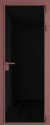 Алюминиевая дверь Profil Doors 1 AG Красный антрацит Черный триплекс
