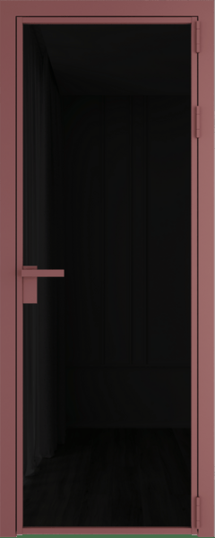 Алюминиевая дверь Profil Doors 1 AG Красный антрацит Черный триплекс