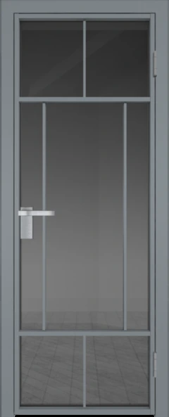 Алюминиевая дверь Profil Doors 10 AG Серебро Тонированное