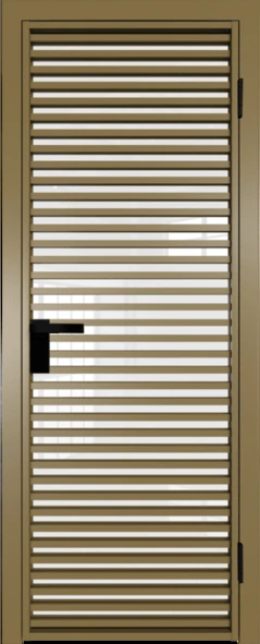 Алюминиевая дверь Profil Doors 12 AG Золото Белый триплекс