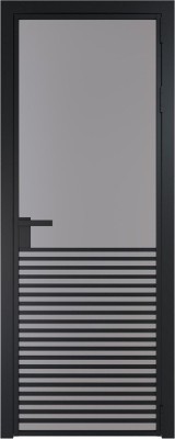 Алюминиевая дверь Profil Doors 16 AG Черный матовый RAL9005 Монохром серый
