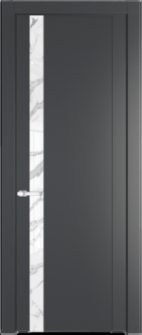 Межкомнатная дверь Profil Doors 1.2 P Нефи белый узор серебро Графит (Pantone 425С)
