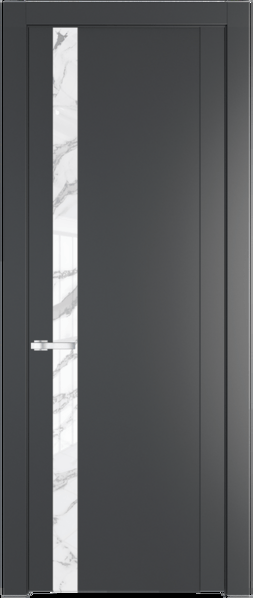 Межкомнатная дверь Profil Doors 1.2 P Нефи белый узор серебро Графит (Pantone 425С)