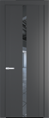 Межкомнатная дверь Profil Doors 1.8 P Зеркало Графит (Pantone 425С)