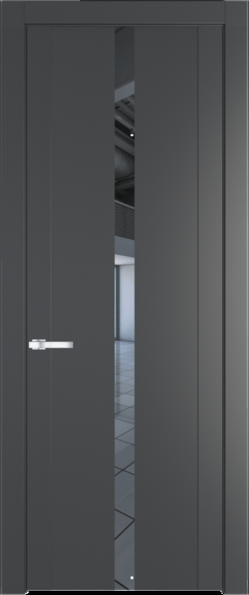Межкомнатная дверь Profil Doors 1.8 P Зеркало Графит (Pantone 425С)