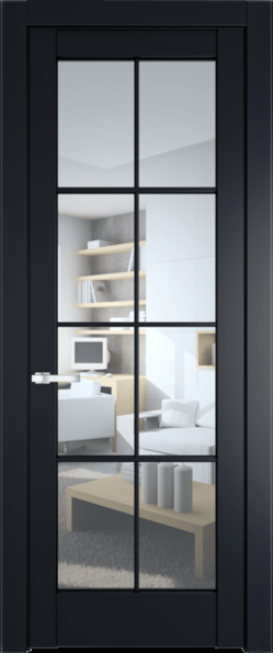 Межкомнатная дверь Profil Doors 4.1.2 (p.8) Нэви Блу (RAL 7016) Прозрачное