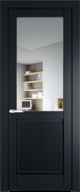 Межкомнатная дверь Profil Doors 2.2.2 PM Прозрачное Нэви Блу (RAL 7016)