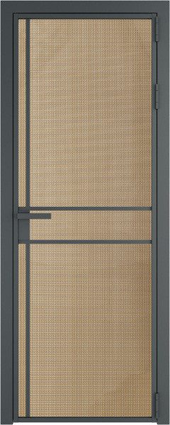 Алюминиевая дверь Profil Doors 9 AG Серая ночь Кризет Золото