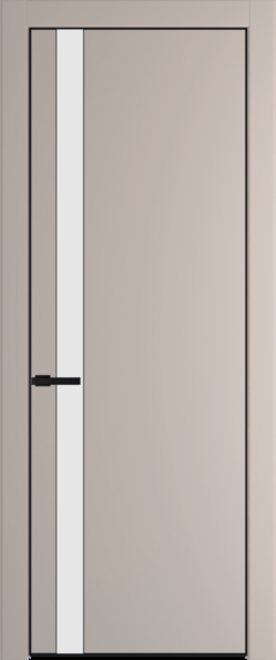 Межкомнатная дверь Profil Doors Orange 18 PE.O Монохром белый просветленный Сэнд Черный матовый RAL9005