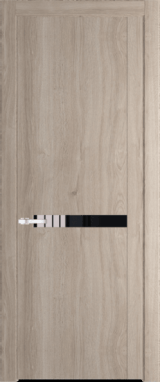 Межкомнатная дверь Profil Doors 1.4 N Lacobel Черный лак Дуб Сонома