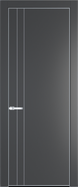Межкомнатная дверь Profil Doors 12 PA Серебро Графит (Pantone 425С)