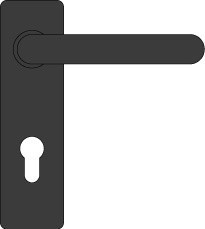Половина ручки Cisa (Чиза) дверной под цилиндр на планке 07.076.16 (межосевое 72 мм)
