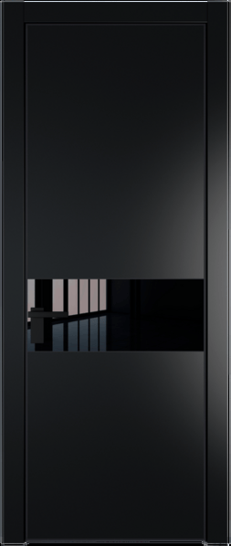 Межкомнатная дверь Profil Doors 17 PA Черный матовый RAL9005 Lacobel Черный лак Блэк