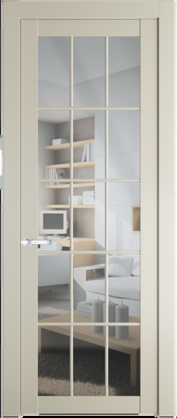 Межкомнатная дверь Profil Doors 1.1.2 (p.15) Прозрачное Перламутр белый