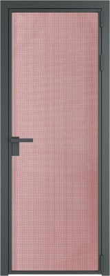 Алюминиевая дверь Profil Doors 1 AG Серая ночь Кризет Розовый