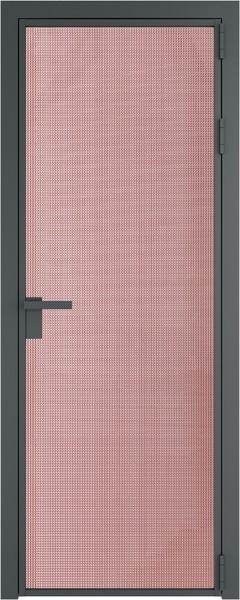 Алюминиевая дверь Profil Doors 1 AG Серая ночь Кризет Розовый