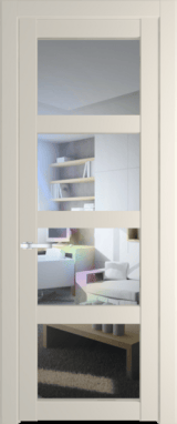 Межкомнатная дверь Profil Doors 1.4.2 PD Прозрачное Кремовая Магнолия (RAL 120-04)