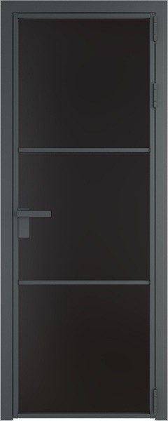 Алюминиевая дверь Profil Doors 13 AG Серая ночь Монохром черный