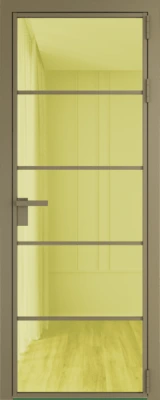 Алюминиевая дверь Profil Doors 14 AG Шампань Золотое шпион
