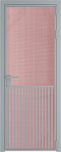 Алюминиевая дверь Profil Doors 15 AG Серебро Кризет Розовый