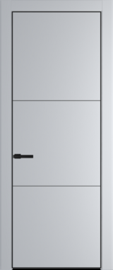 Межкомнатная дверь Profil Doors 13 PE Лайт Грей (RAL 870-01) Черный матовый RAL9005