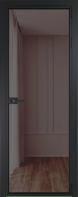 Алюминиевая дверь Profil Doors Orange 1AX.O Золотистая бронза Черный матовый