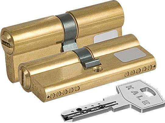 Цилиндровый механизм Kale kilit (Кале килит) 164 BN/80 (35+10+35) mm латунь 5 кл.