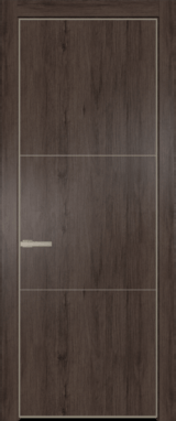 Межкомнатная дверь Profil Doors 13 NA Никель матовый Дуб Тобакко