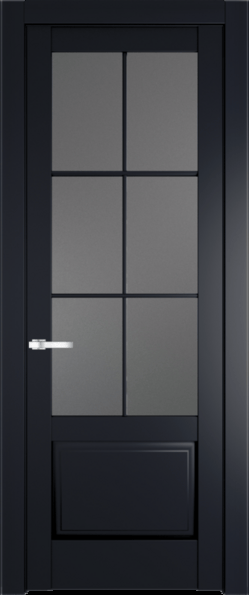 Межкомнатная дверь Profil Doors 4.2.2 (p.6) Нэви Блу (RAL 7016) Графит