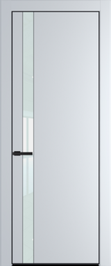 Межкомнатная дверь Profil Doors Orange 18 PE.O Белый лак Вайт (RAL 110 96 02) Черный матовый RAL9005