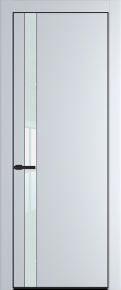 Межкомнатная дверь Profil Doors Orange 18 PE.O Белый лак Вайт (RAL 110 96 02) Черный матовый RAL9005