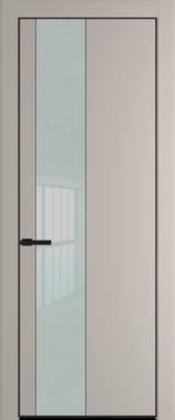 Межкомнатная дверь Profil Doors Orange 19 PE.O Белый лак Сэнд Черный матовый RAL9005