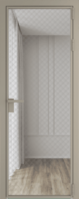 Алюминиевая дверь Profil Doors 1 AG Никель матовый Ромб серебро