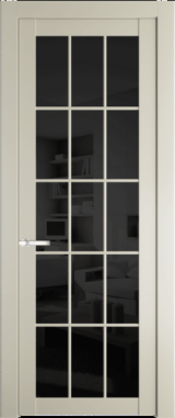 Межкомнатная дверь Profil Doors 1.1.2 (p.15) Черное тонированное Перламутр белый