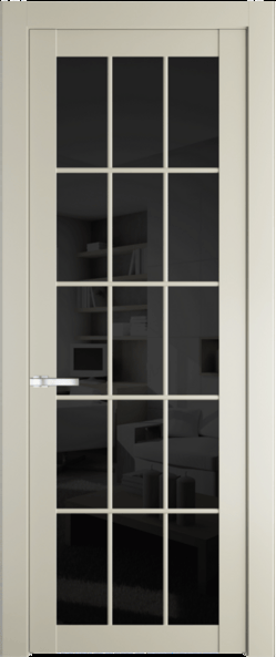 Межкомнатная дверь Profil Doors 1.1.2 (p.15) Черное тонированное Перламутр белый