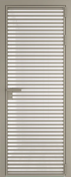 Алюминиевая дверь Profil Doors 12 AG Никель матовый Белый триплекс