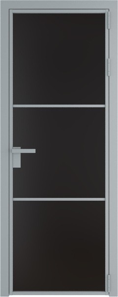 Алюминиевая дверь Profil Doors 13 AG Серебро Монохром черный