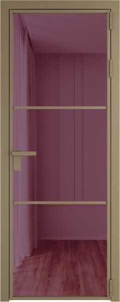 Алюминиевая дверь Profil Doors 13 AG Шампань Фиолетовый Шпион