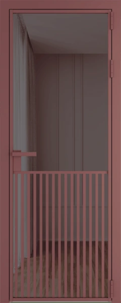 Алюминиевая дверь Profil Doors 15 AG Красный антрацит Золотистая бронза