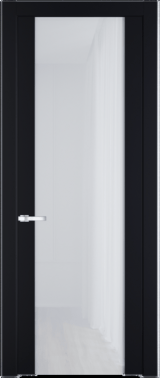 Межкомнатная дверь Profil Doors 1.13 P Белый триплекс Нэви Блу (RAL 7016)