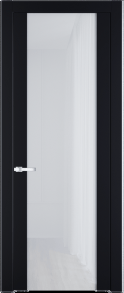 Межкомнатная дверь Profil Doors 1.13 P Белый триплекс Нэви Блу (RAL 7016)