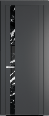 Межкомнатная дверь Profil Doors 1.2 P Нефи черный узор серебро Графит (Pantone 425С)