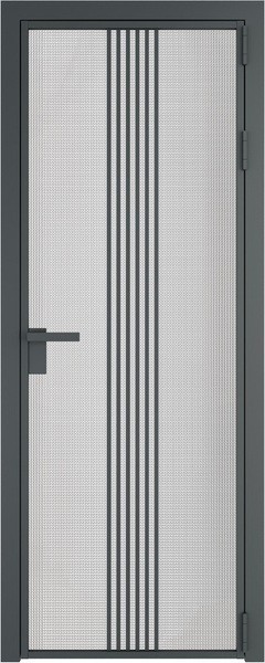 Алюминиевая дверь Profil Doors 18 AG Серая ночь Кризет