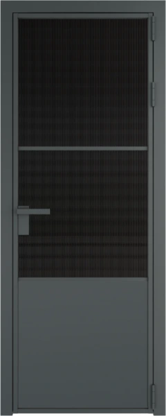 Алюминиевая дверь Profil Doors 20 AG Серая ночь Мору черное
