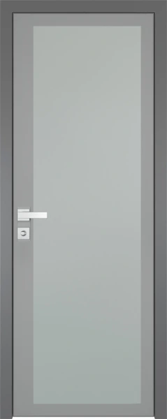 Алюминиевая дверь Profil Doors 2 AGK Прозрачное, серый прокрас Серый