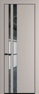 Межкомнатная дверь Profil Doors 20 PA Черный матовый RAL9005 Зеркало Сэнд