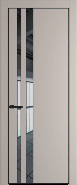 Межкомнатная дверь Profil Doors 20 PA Черный матовый RAL9005 Зеркало Сэнд