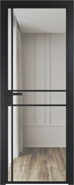 Алюминиевая дверь Profil Doors 9 AG Черный матовый Кризет Золото