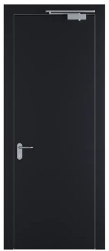 Противопожарная дверь Profil Doors PT 1 эмаль Нэви Блу (RAL 7016)
