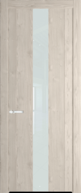 Межкомнатная дверь Profil Doors 1.9 N Lacobel Белый лак Каштан светлый